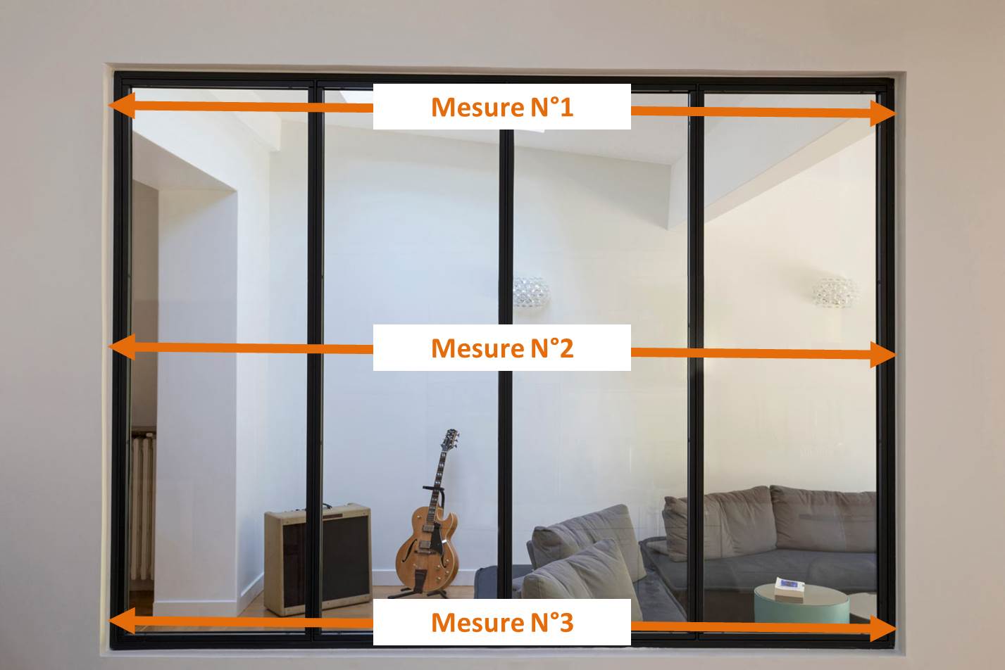 Mesures de la longueur d'une verrière atelier d'artiste d'intérieur prises mesures verriere atelier artiste longueur