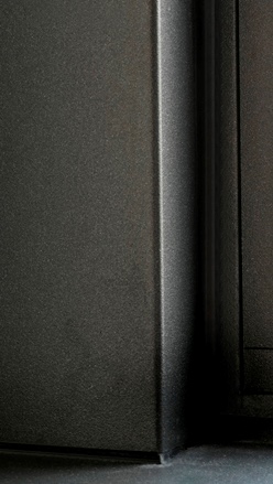 Couleur gris noir sablé mis en peinture par thermolaquage