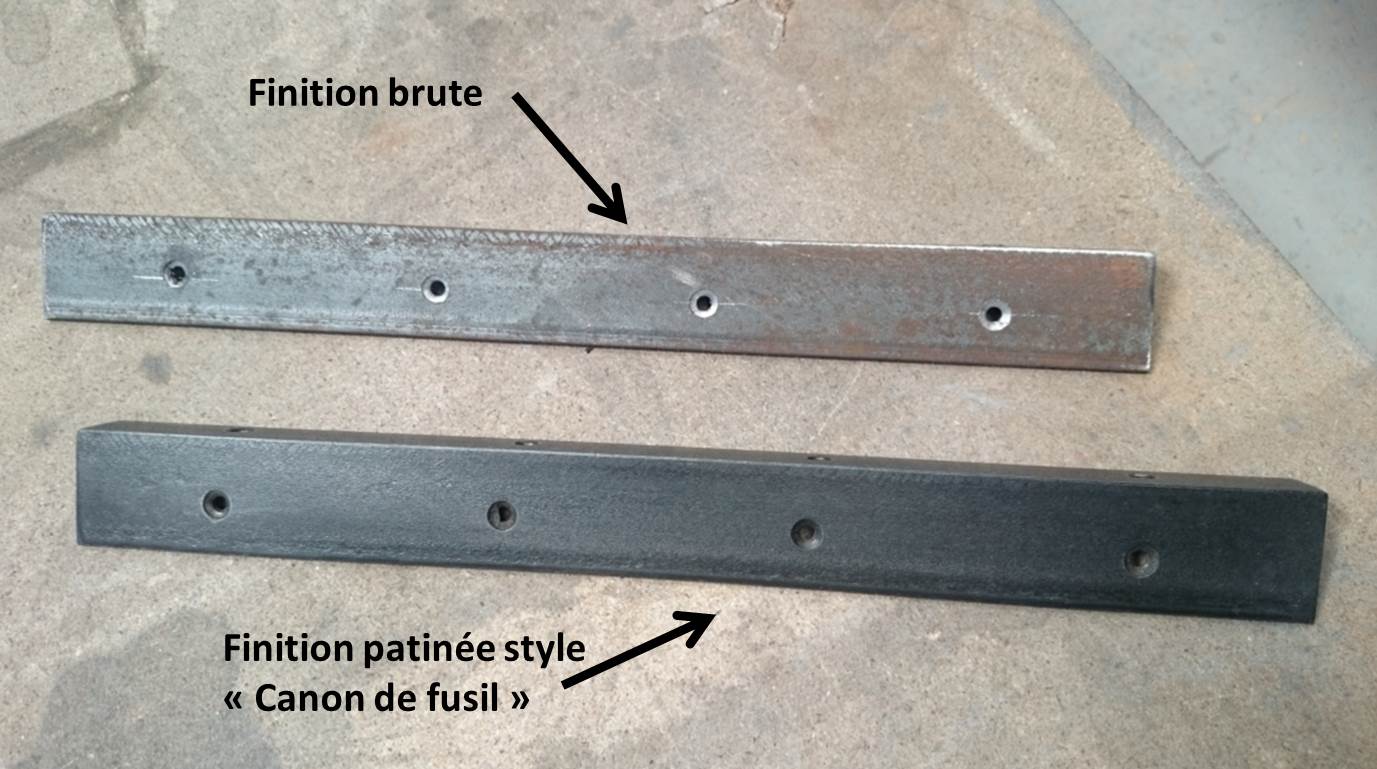 Finition patinée de style "Canon de fusil" pour verrière atelier d'artiste Finition patinée de style "Canon de fusil" pour verrière atelier d'artiste