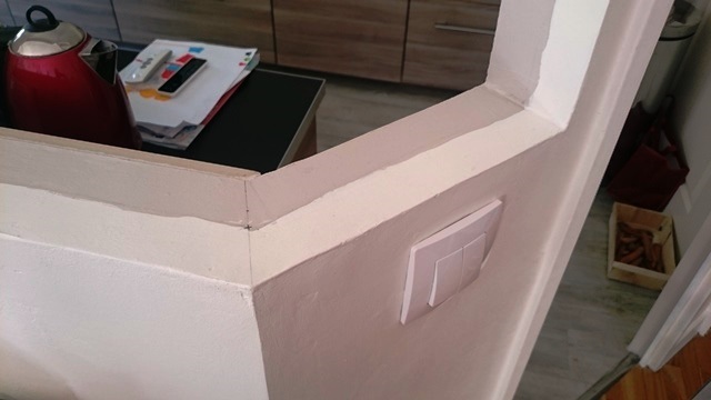 Angle sur muret pour accueillir une verrière atelier d'artiste