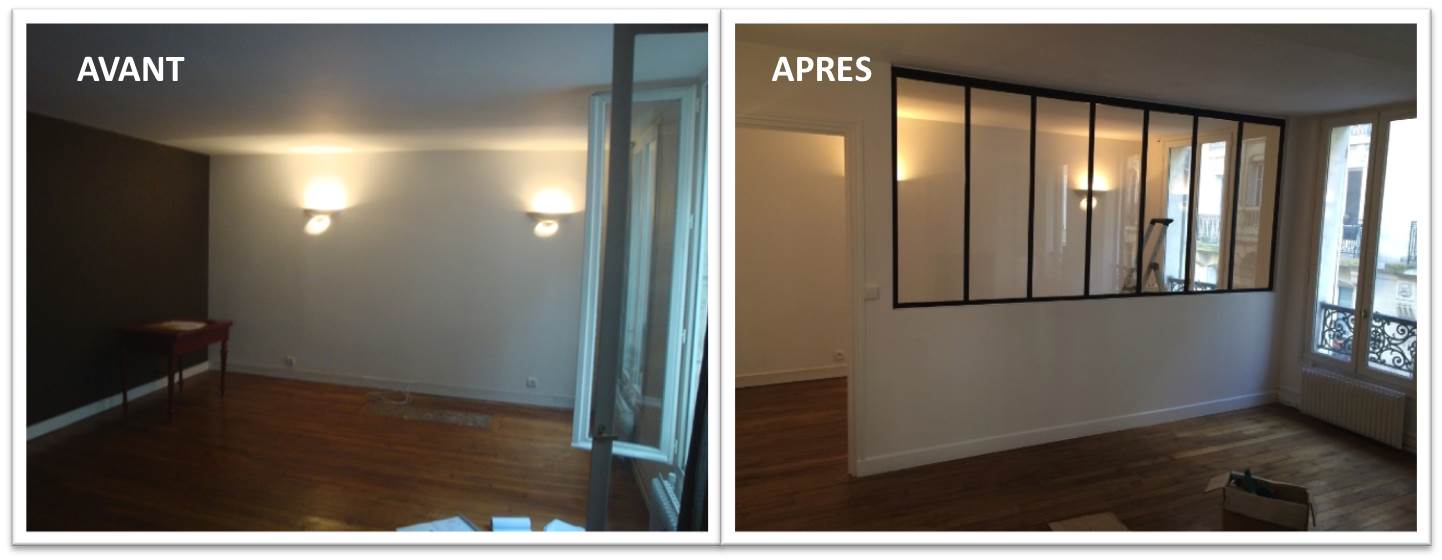 Installation d'une séparation de type atelier d'artiste dans un appartement pour créer une chambre supplémentaire