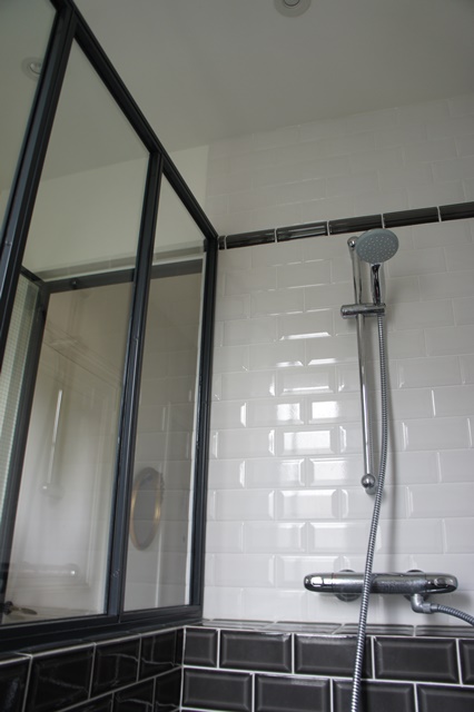 Verrière Pare douche atelier d'artiste en acier inoxydable